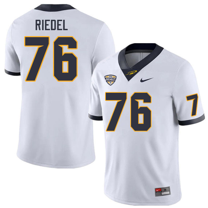 Toledo Rockets #76 Chase Riedel College Football Jerseys Stitched Sale-White